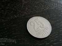 Монета - Аржентина - 25 центавос | 1993г.