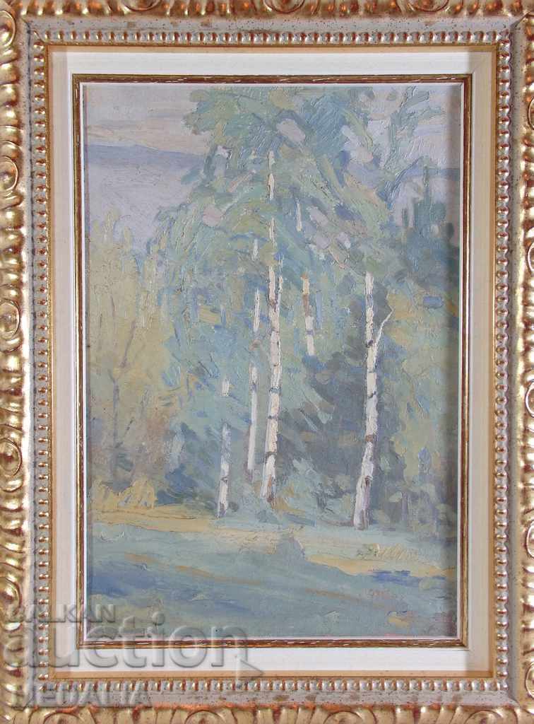 Anastas Dudulov-landscape-oil paints-signed-framed with price 2500.00 BGN | € 1278.23 Anastas Dudulov-landscape-oil paints-signed-framed with price 2500.00 BGN | € 1278.23