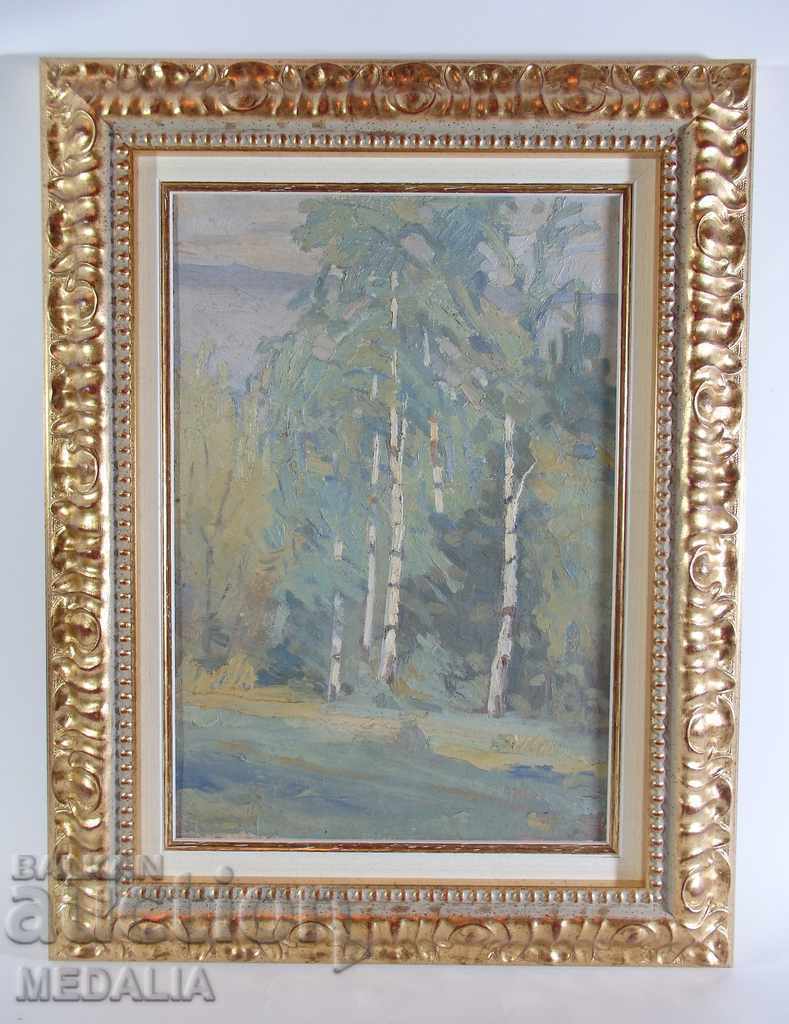 Anastas Dudulov-landscape-oil paints-signed-framed