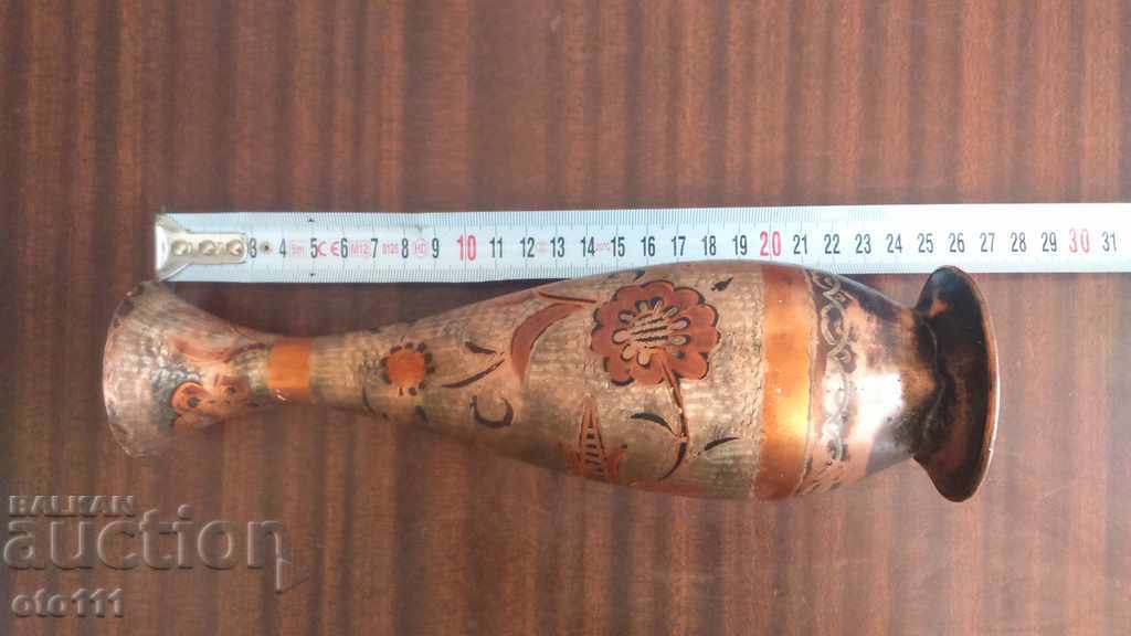 Auction OLD COATED GRAVED VASE Auction OLD COATED GRAVED VASE