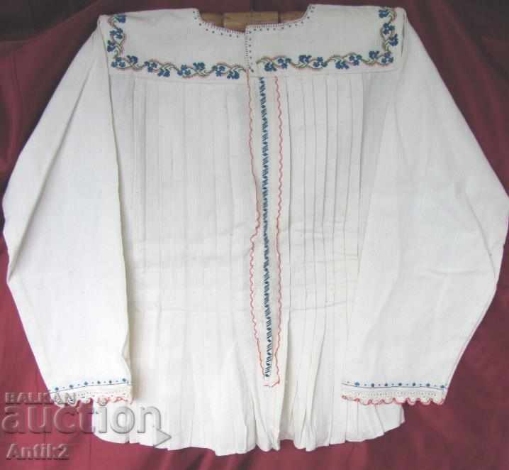 19 век Фолк Арт Дамска Блуза ръчно бродирана