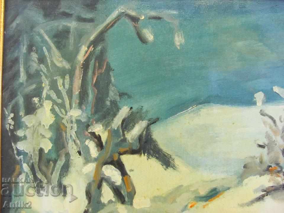 The 90th Original Picture Winter Landscape Oil on canvas - 5