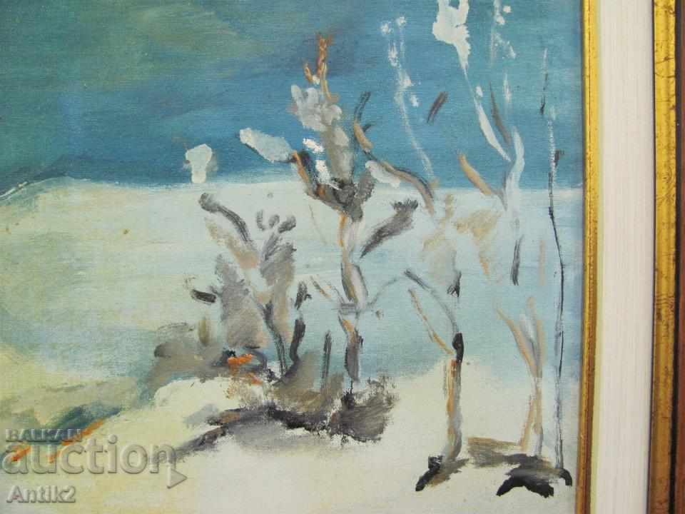 The 90th Original Picture Winter Landscape Oil on canvas - 6