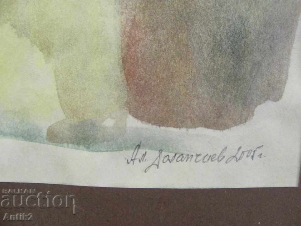 Auction Original Watercolor by the artist Al. Dolapchiev Auction Original Watercolor by the artist Al. Dolapchiev