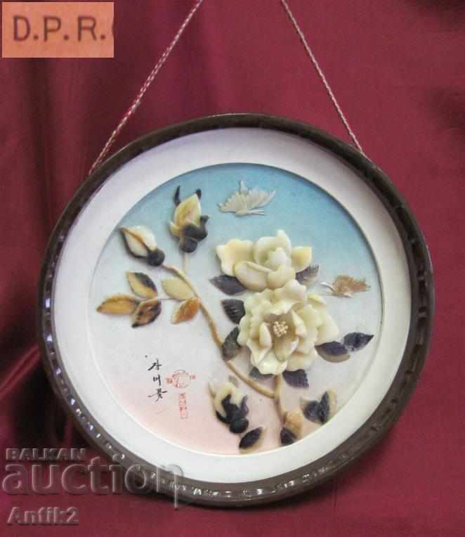 1985 Hand-made Painting, Seashells and Mother-of-Pearl