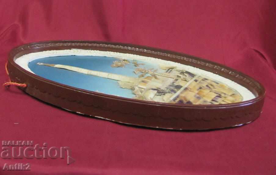 1985 Painting, seashells and mother of pearl D.P.R.K - 7 1985 Painting, seashells and mother of pearl D.P.R.K - 7