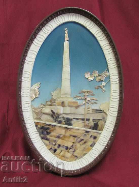 1985 Painting, seashells and mother of pearl D.P.R.K 1985 Painting, seashells and mother of pearl D.P.R.K