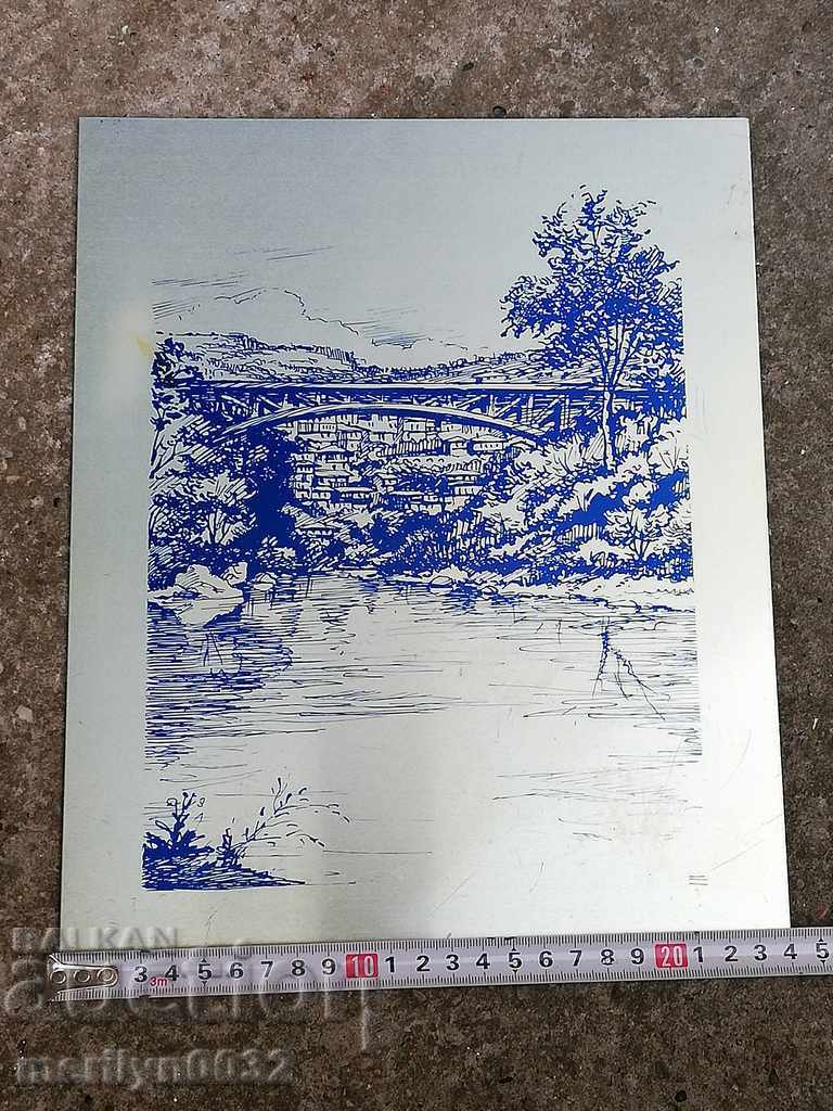 Stamp of Veliko Tarnovo on aluminum picture sheet - 5 Stamp of Veliko Tarnovo on aluminum picture sheet - 5