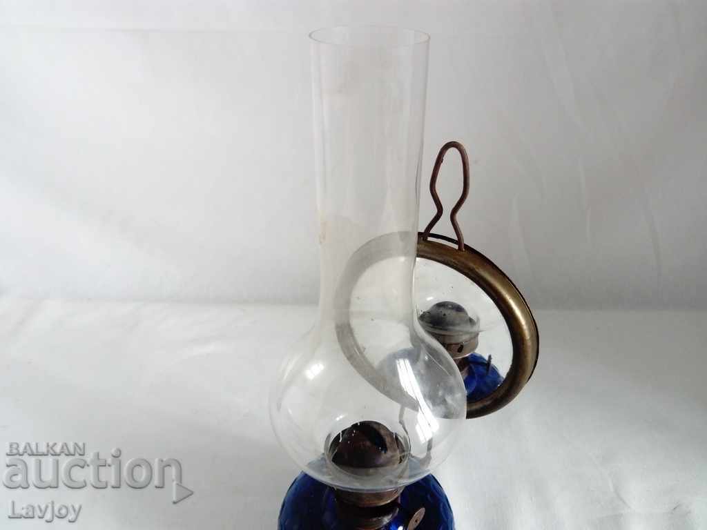 Old gas lamp blue glass with price 60.00 BGN | € 30.68