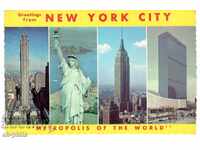 Old postcard - New York, Mix - Metropolis of the world