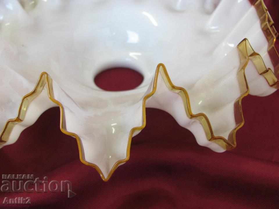 The 30 Art Deco Oranium Warm Crystal Glass Lampion with price 126.00 BGN | € 64.42