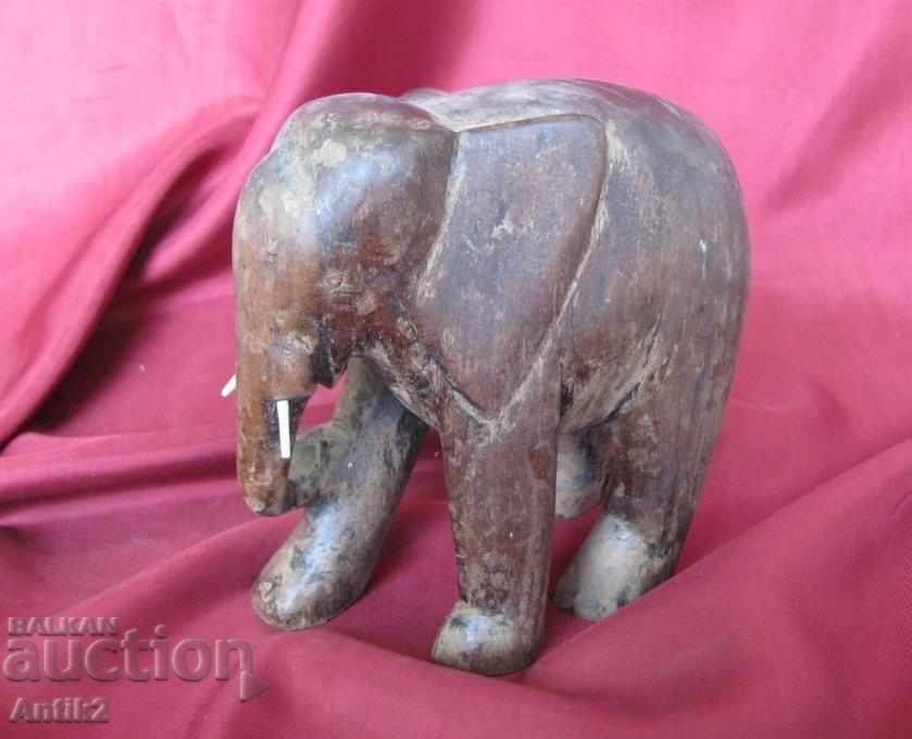 19th century African Art, Ebony Elephants 2 pieces - 5
