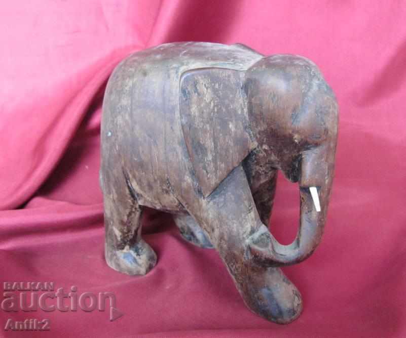 19th century African Art, Ebony Elephants 2 pieces - 7