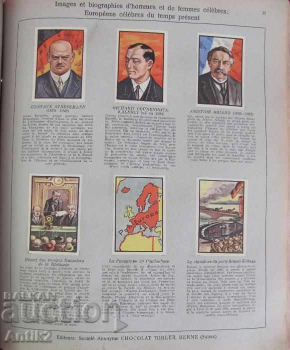 1936 Album Cards CHOCOLAT TOBLER Switzerland - 5 1936 Album Cards CHOCOLAT TOBLER Switzerland - 5