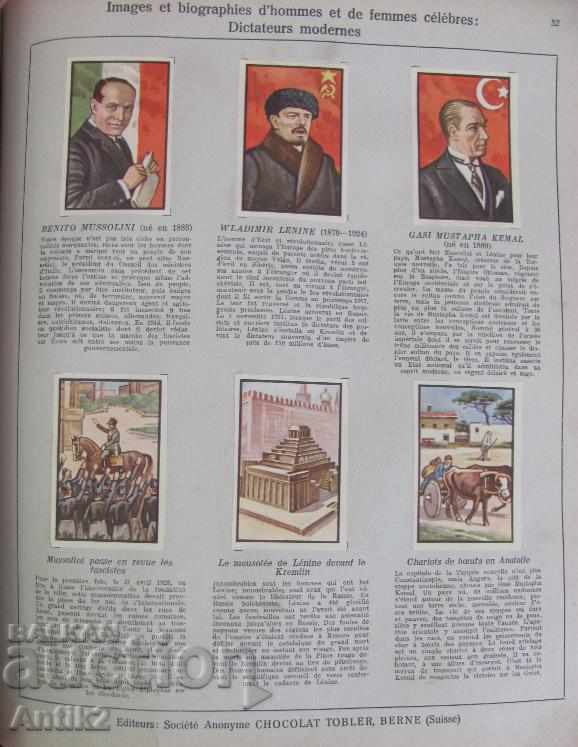 1936 Album Cards CHOCOLAT TOBLER Switzerland - 6 1936 Album Cards CHOCOLAT TOBLER Switzerland - 6