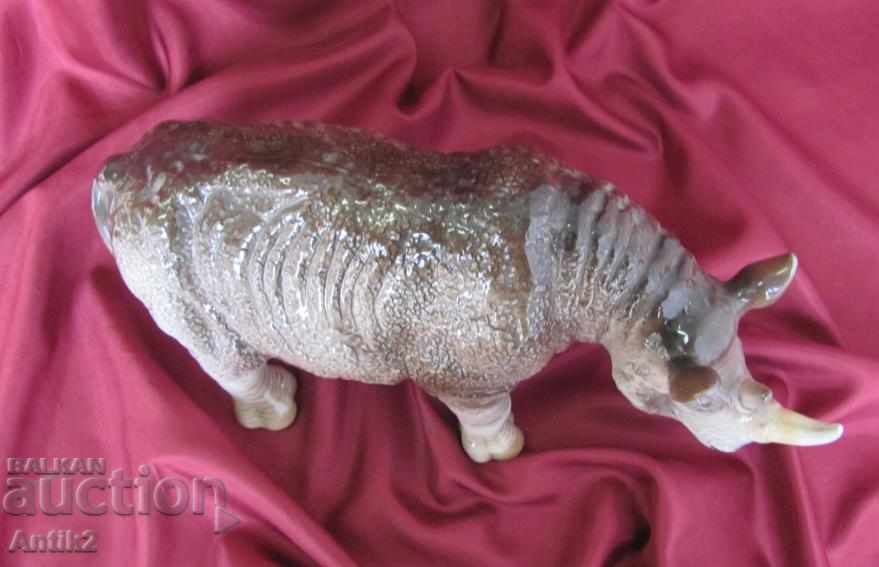 20 Porcelain Figure - Rhinoceros Large - 6 20 Porcelain Figure - Rhinoceros Large - 6