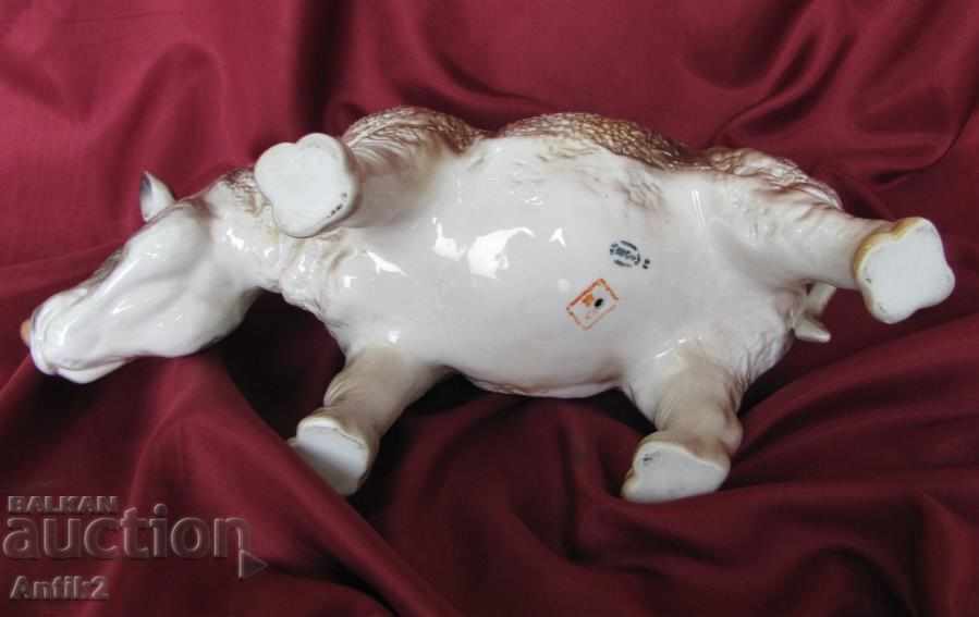 20 Porcelain Figure - Rhinoceros Large - 7 20 Porcelain Figure - Rhinoceros Large - 7