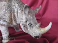 20 Porcelain Figure - Rhinoceros Large