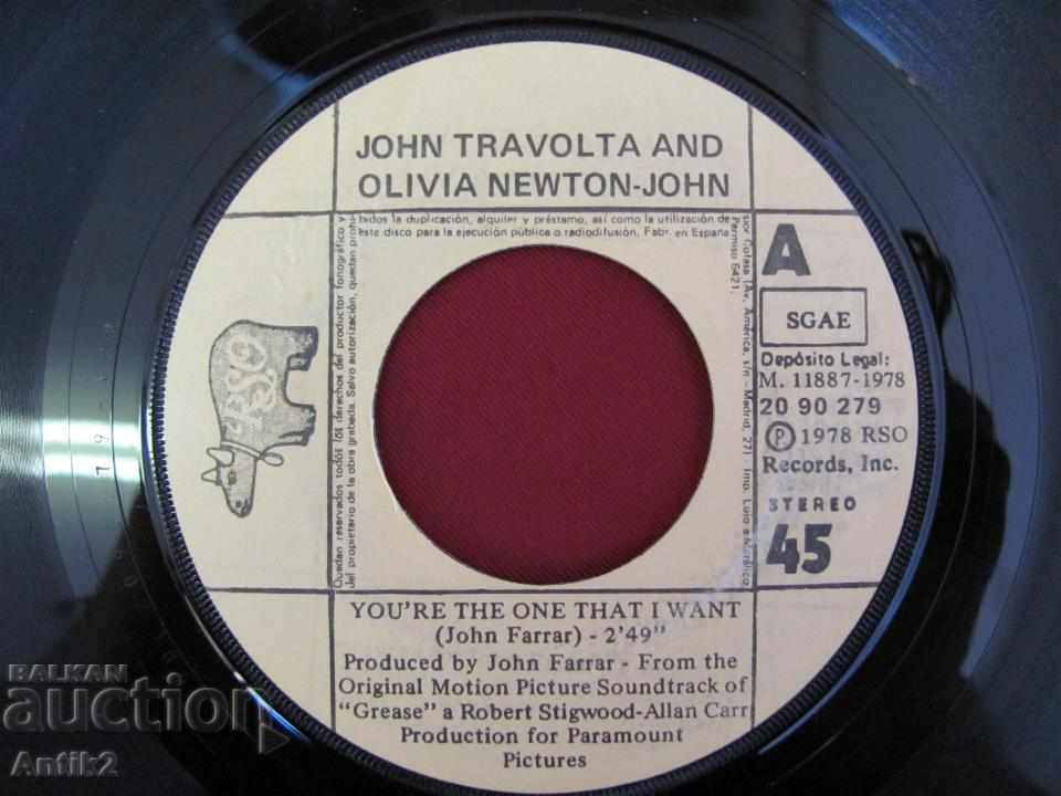 Livrarea 1978. Dublu album Placi JOHN TRAVOLTA și OLIVIA NEWTON JOHN