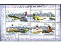 Чисти марки Тюлени, Морски лъвове, Фарове 2006 Гвинея Бисау