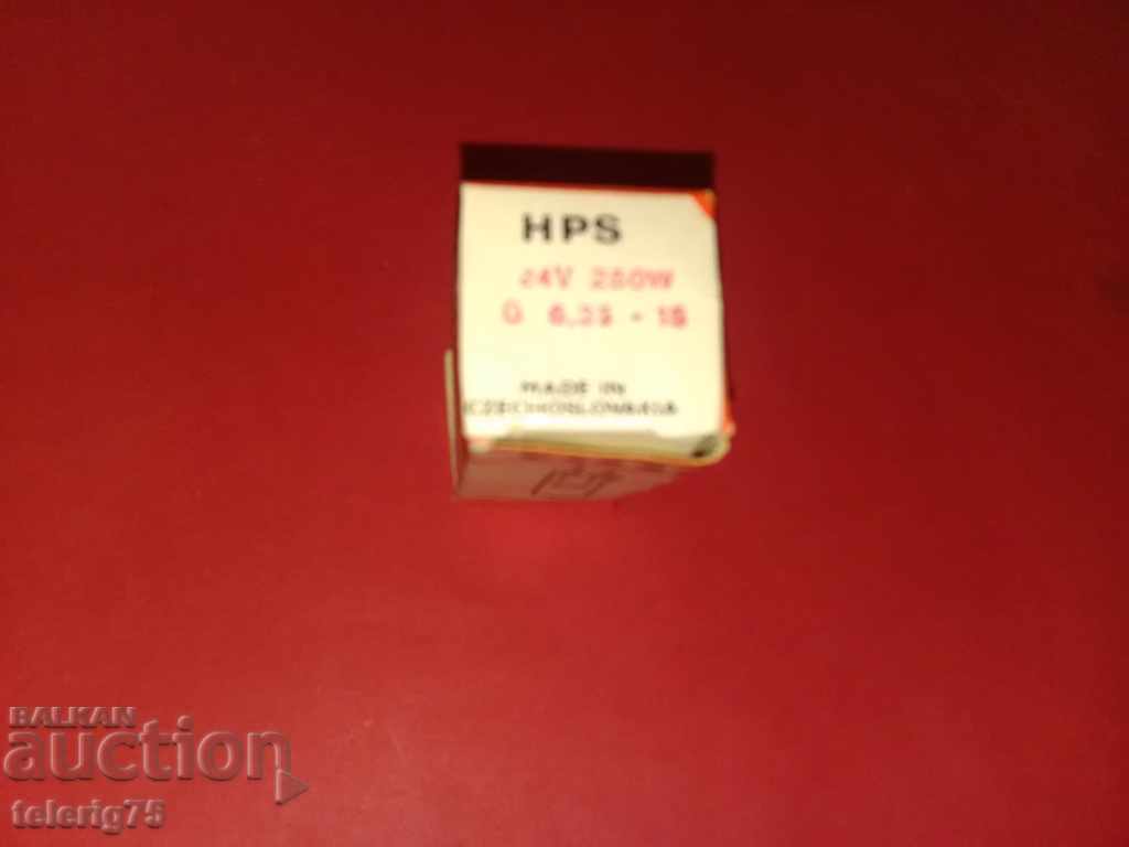 Auction Old Czech Sodium Bulb TESLA HPS-24V, 250W, G6.35 Auction Old Czech Sodium Bulb TESLA HPS-24V, 250W, G6.35