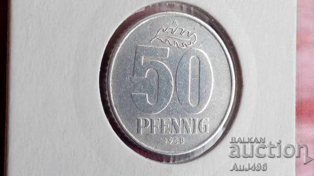 50 PFENNIG 1958 (VF) * with price € 2.54 | 4.97 BGN