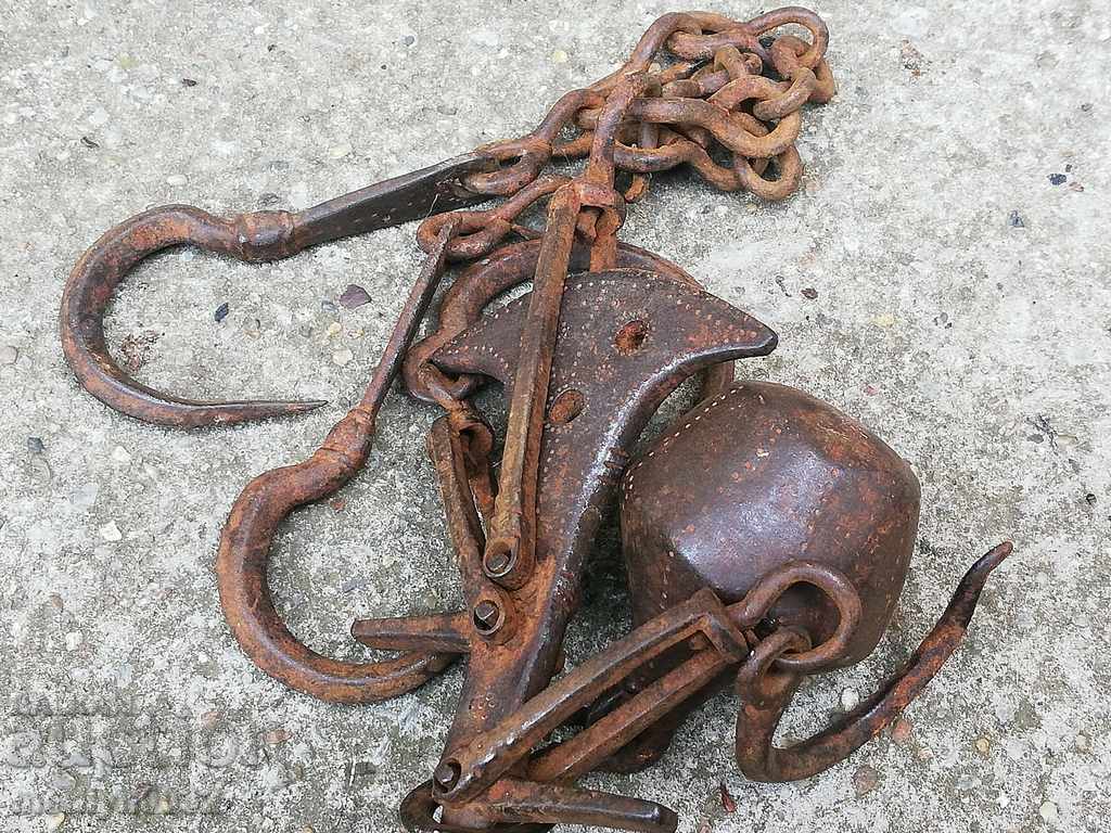 Οθωμανικές ζυγαριές Μικρό βάρος ζυγίζει σφυρήλατο σίδερο - 6