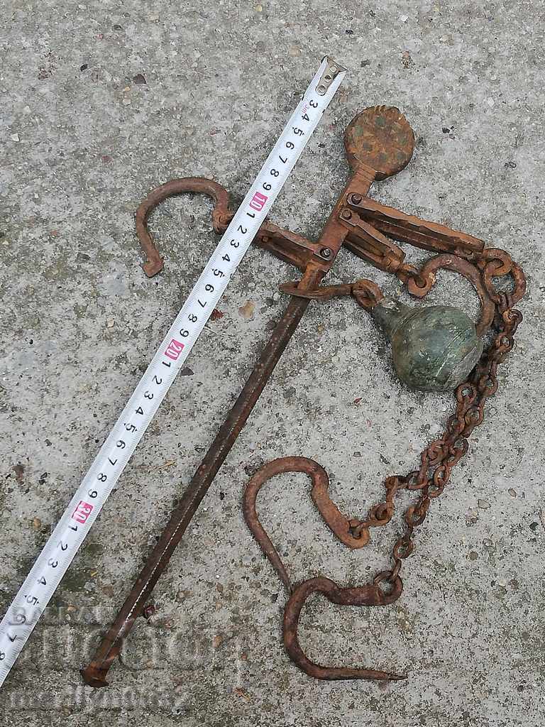 Auction  Ottoman weighing scales SMALL weight scales forged iron