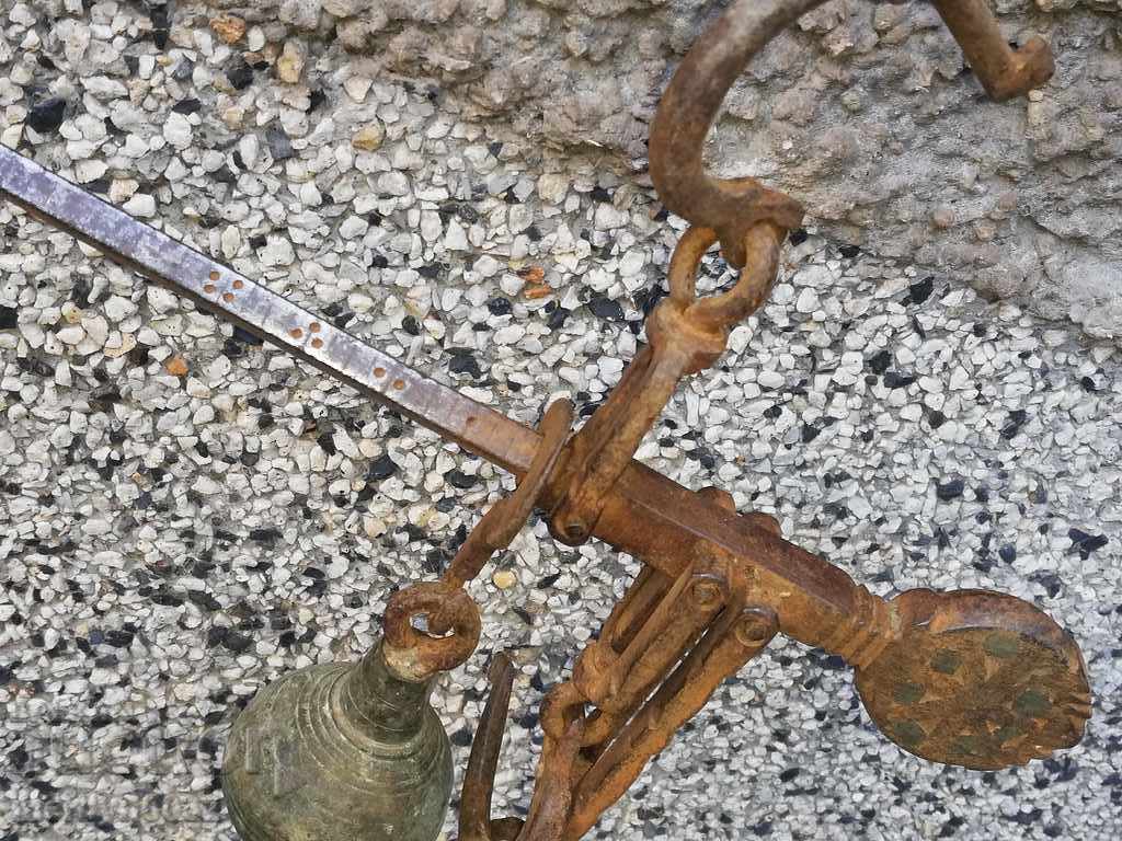 Ottoman weighing scales SMALL weight scales forged iron - 5
