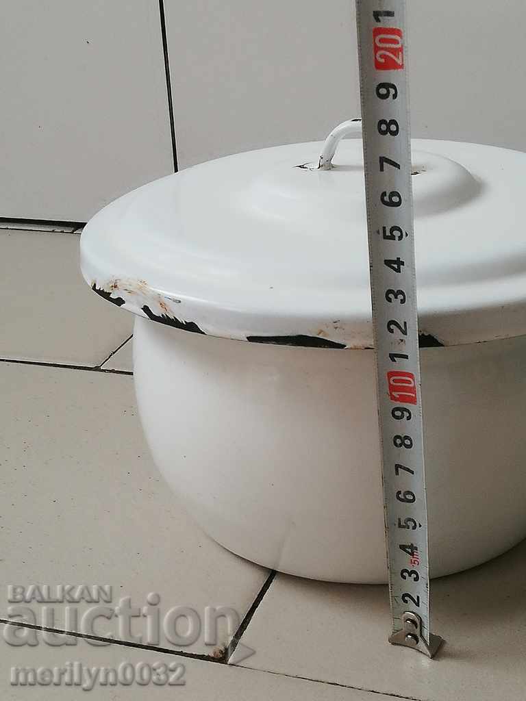 Enameled pot, pot, enameled pot, lid, NRB enamel - 5 Enameled pot, pot, enameled pot, lid, NRB enamel - 5