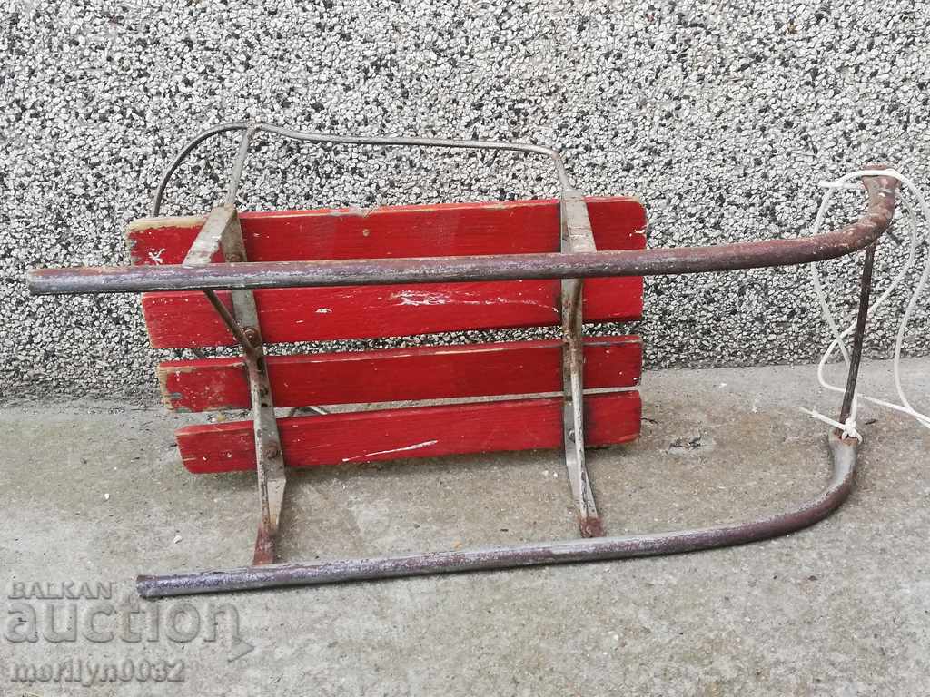 Аукцион Стара детска шейна, играчка, ковано желязо