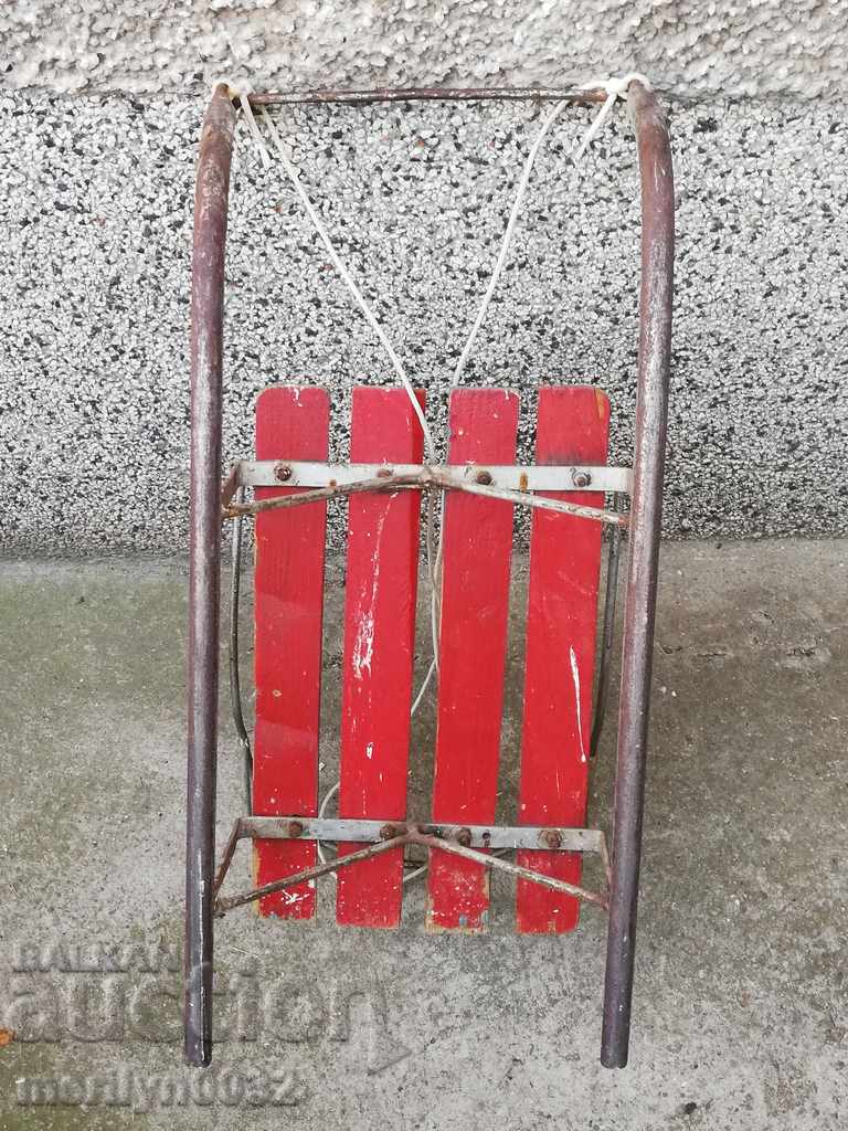 Доставка на Стара детска шейна, играчка, ковано желязо