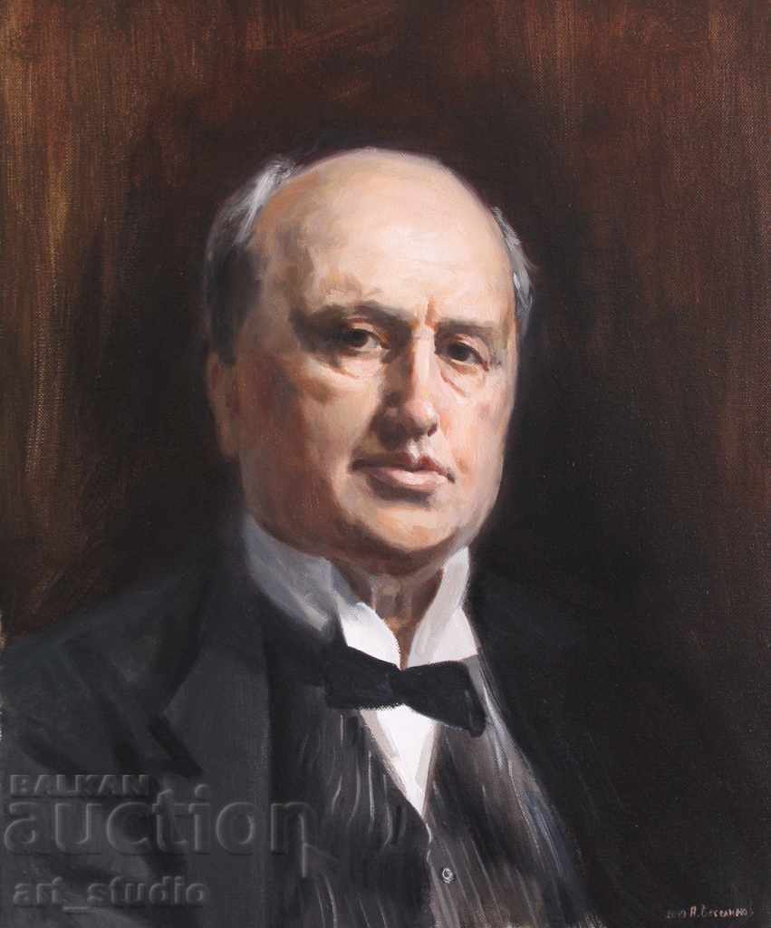 Portrait of Sir Henry James - painting