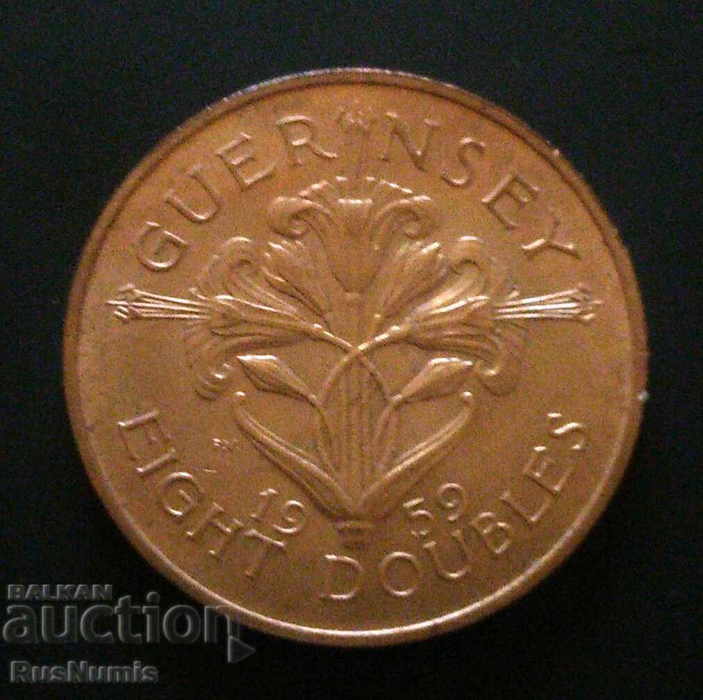 Guernsey. 8 doubles 1959 UNC. with price 15.00 BGN | € 7.67 Guernsey. 8 doubles 1959 UNC. with price 15.00 BGN | € 7.67