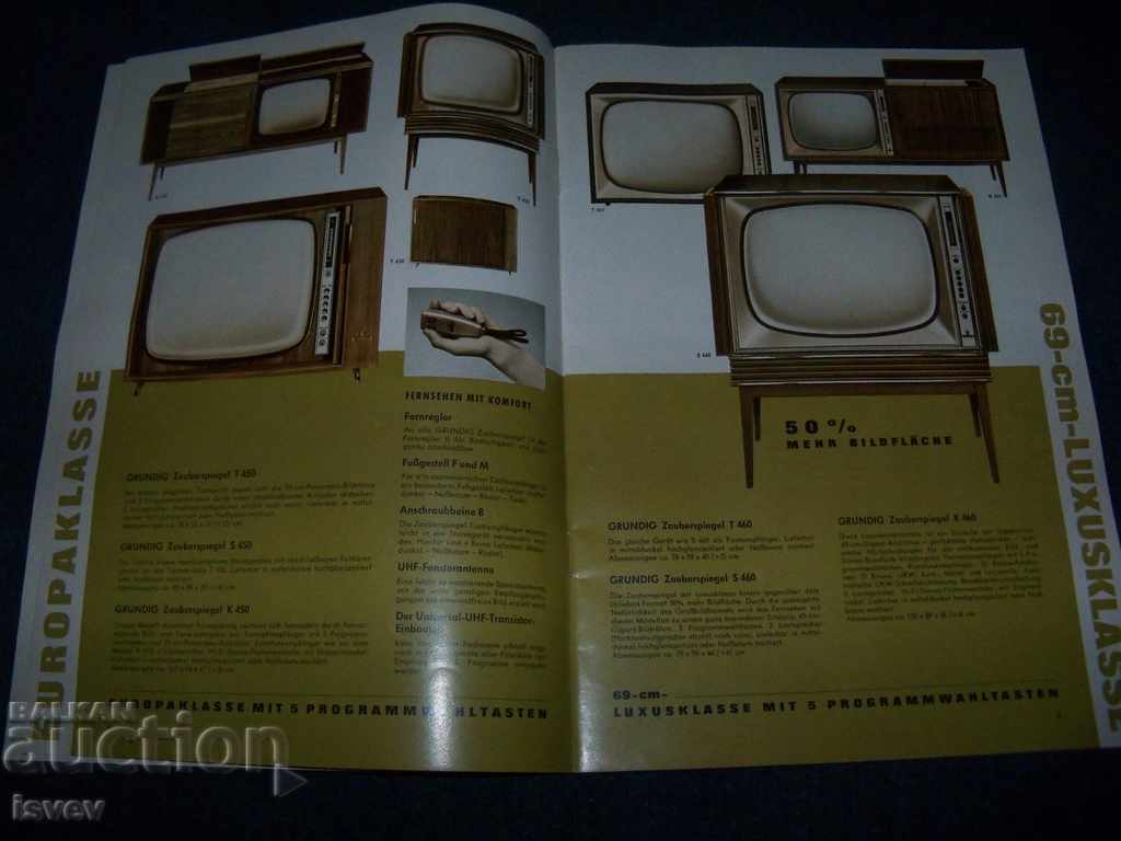 Auction  Original catalog of GRUNDIG from 1966. for radio, TVs
