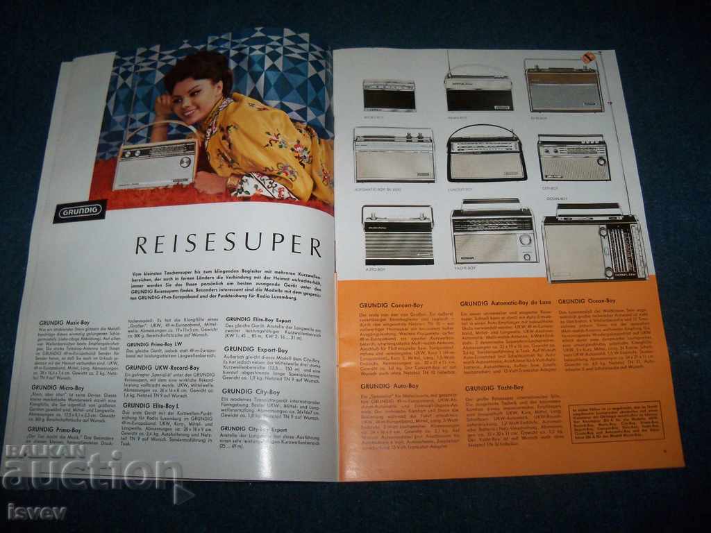 Delivery of Original catalog of GRUNDIG from 1966. for radio, TVs