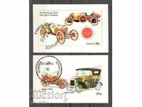 Пощенски марки -  2 блока от Стафа, автомобили, клеймовани