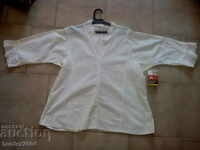 Риза кенар, памучна дантел на ръкав и деколте ном.42-50