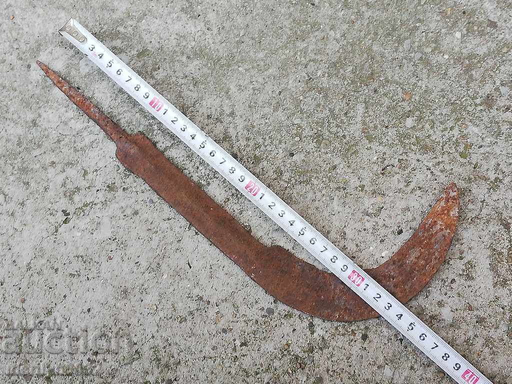 Auction Old handmade knife, wrought iron Auction Old handmade knife, wrought iron