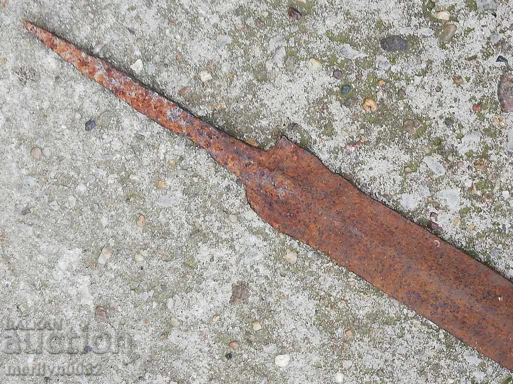 Old handmade knife, wrought iron - 5 Old handmade knife, wrought iron - 5