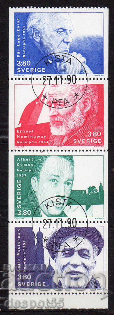1990. Suedia. Laureații Nobelului - Literatură. Strip.