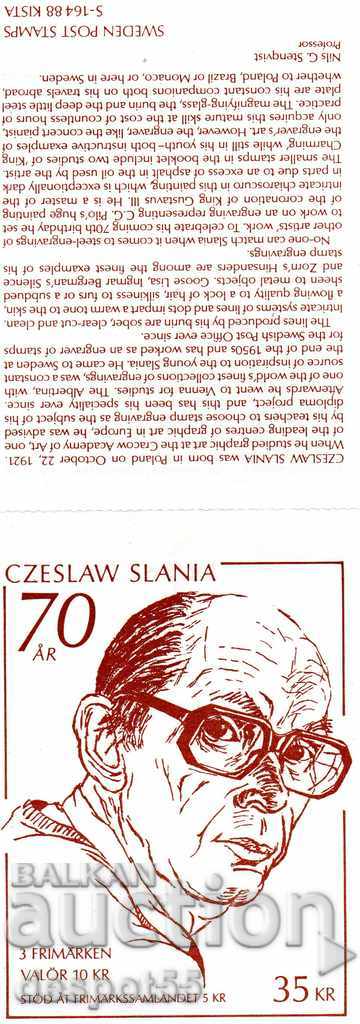 1991. Sweden. Ceslav Slania, engraver. Block Booklet. with price 4.30 BGN | € 2.20 1991. Sweden. Ceslav Slania, engraver. Block Booklet. with price 4.30 BGN | € 2.20