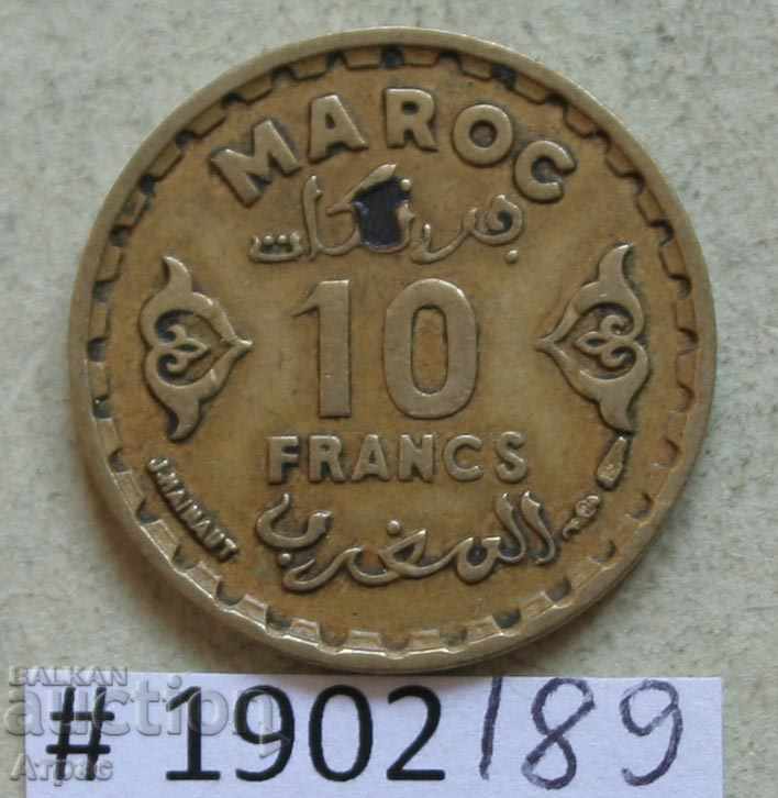 10 франка 1951  Мароко