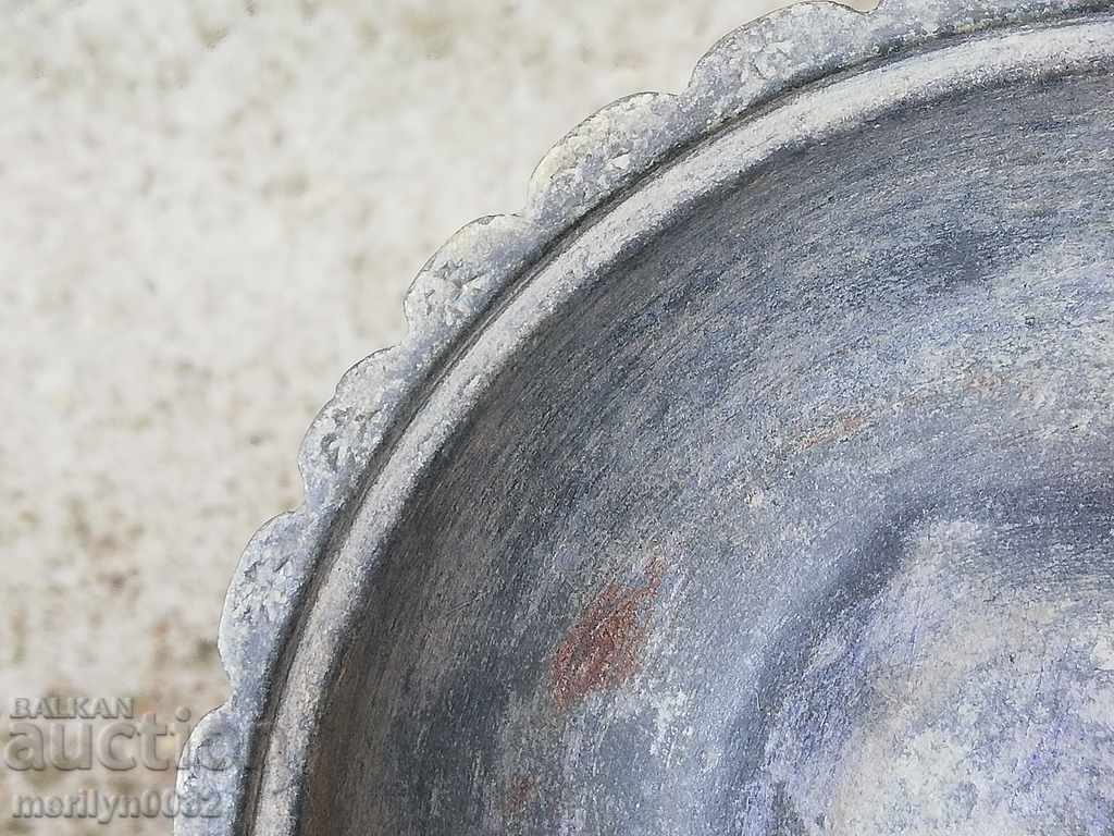 Auction Ottoman brass saucer panica plate dish. Auction Ottoman brass saucer panica plate dish.