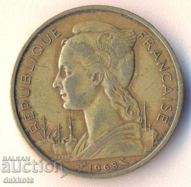 The territory of Afar and Isa 20 Francs 1968 with price 20.00 BGN | € 10.23 The territory of Afar and Isa 20 Francs 1968 with price 20.00 BGN | € 10.23