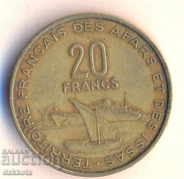 The territory of Afar and Isa 20 Francs 1968