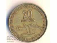 Teritoriul Afar și Isa 20 Francs 1968