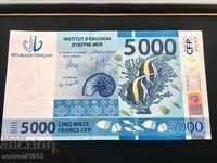 ΓΑΛΛΙΚΗ ΠΟΛΥΝΗΣΙΑ - 5000 φράγκα 2014, P-7, aUNC