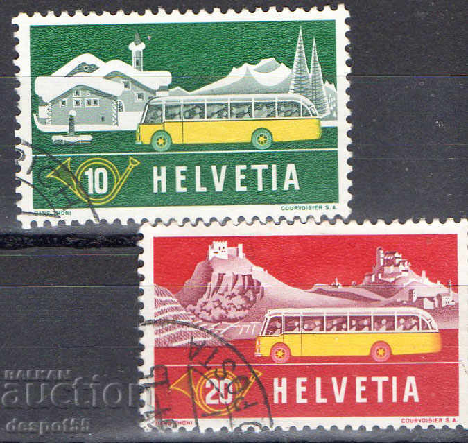 1953. Elveția. Poșta de munte.