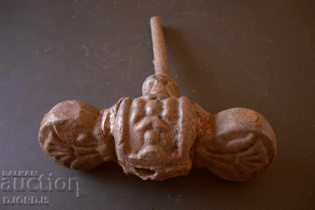 Cast iron handle, ornaments - 6